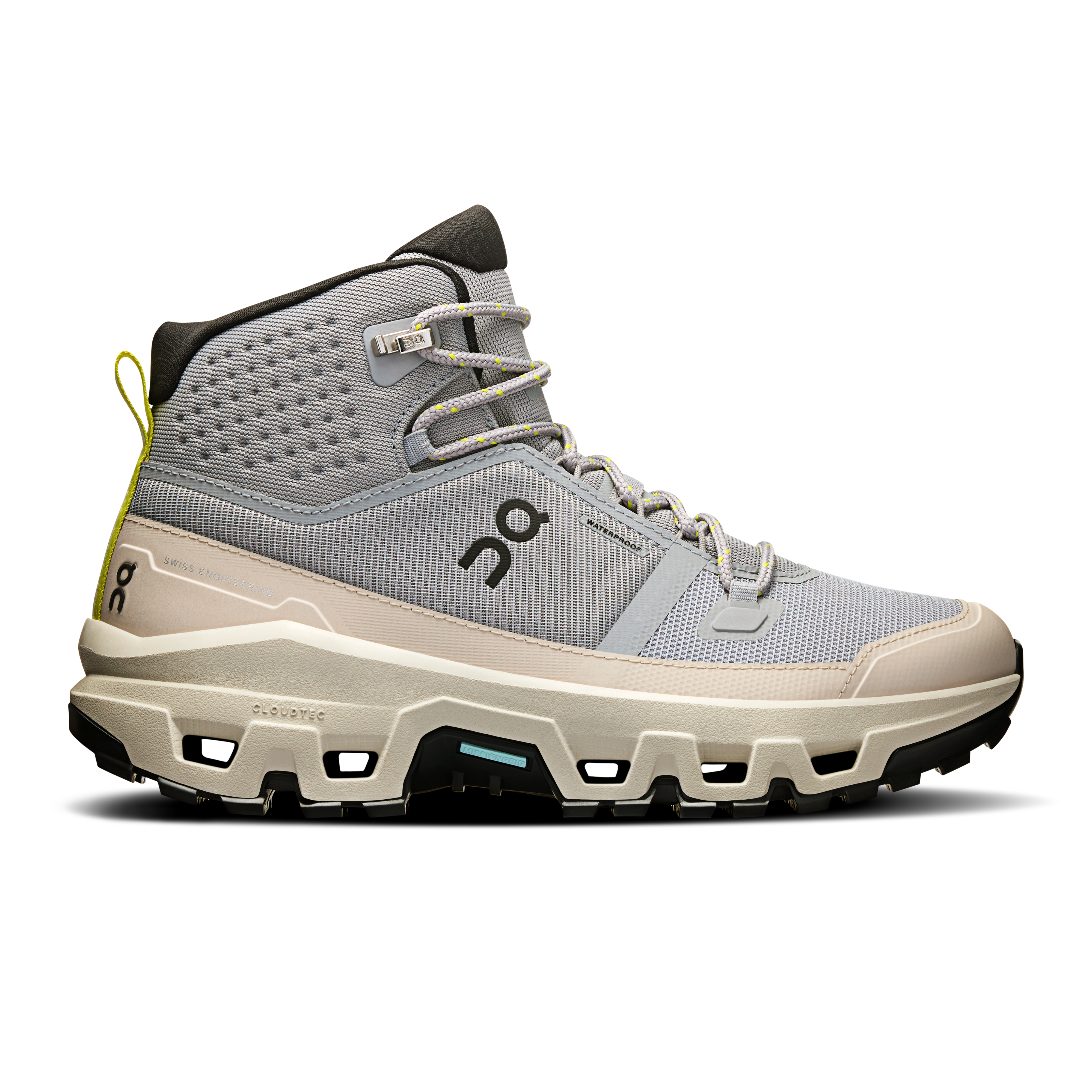 On Damskie buty Cloudrock Mid WP Alloy | Ice