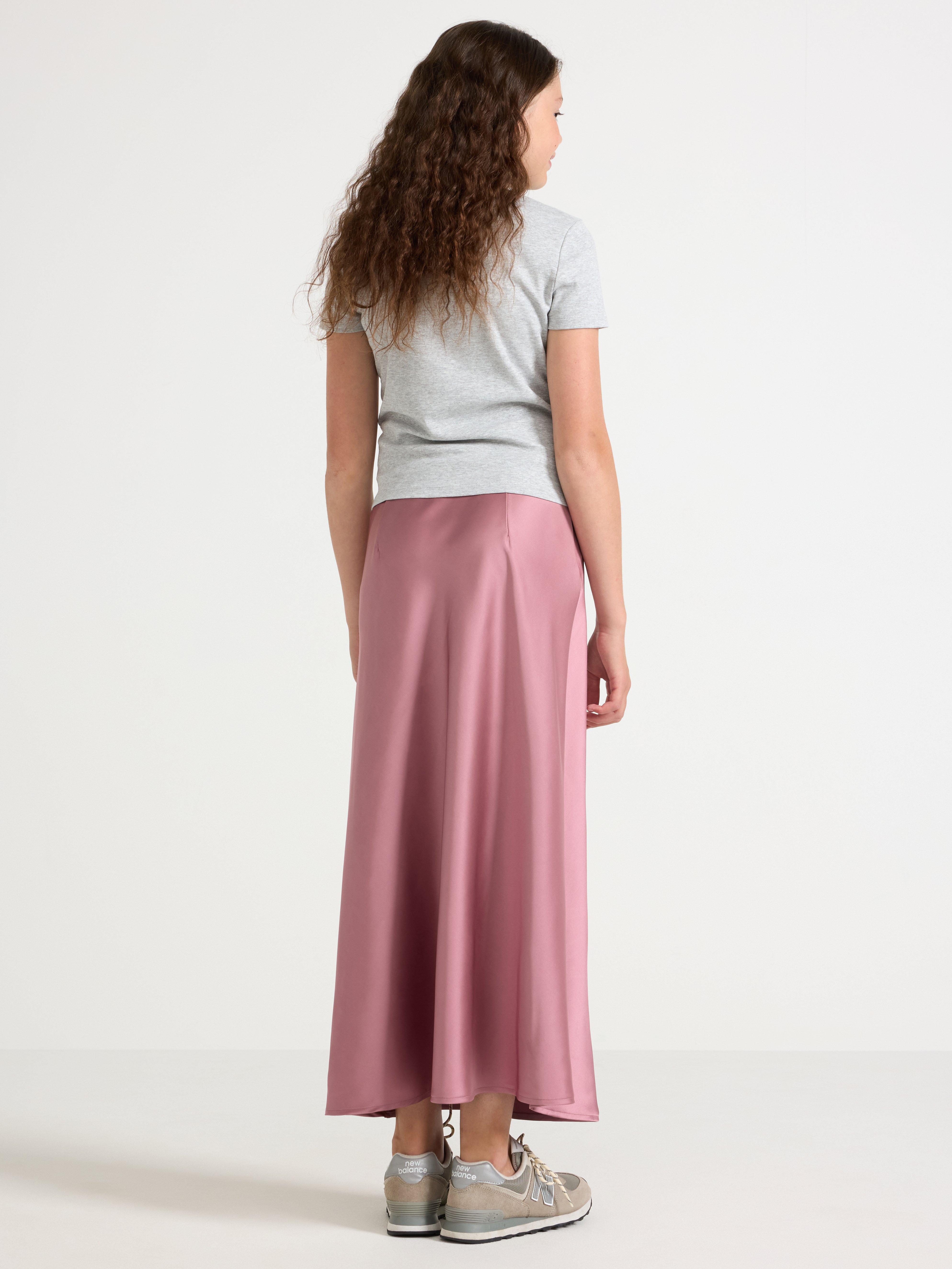 Satengskjørt Dusty Lilac