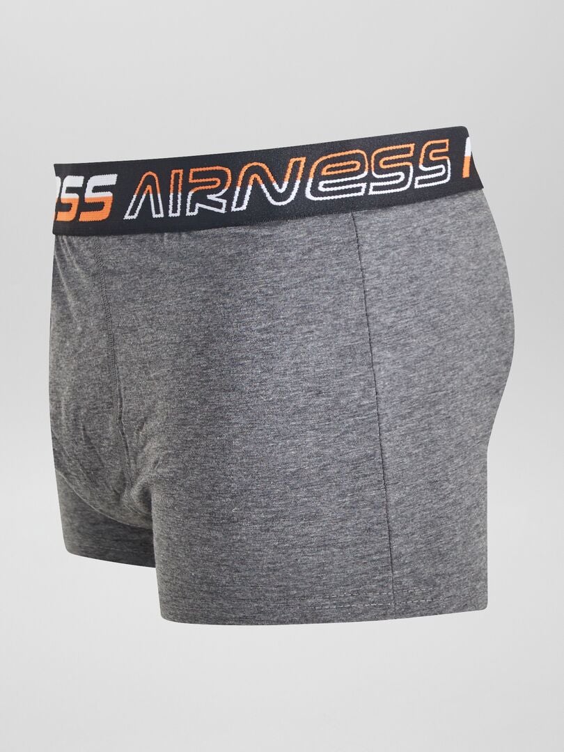 Conjunto de 3 cuecas boxer 'Airness' de cor sólida - LARANJA