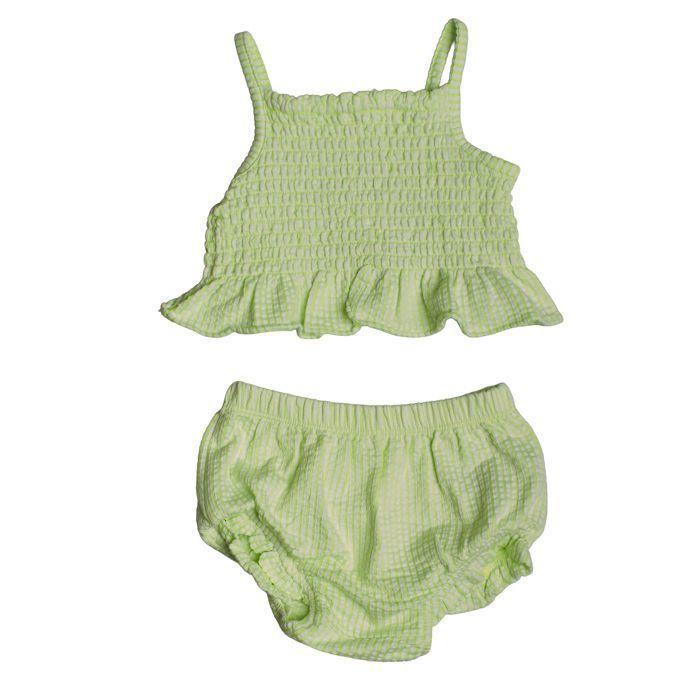Conjunto de 2 piezas: top y bombacho 869336 para bebé niña - Verde
