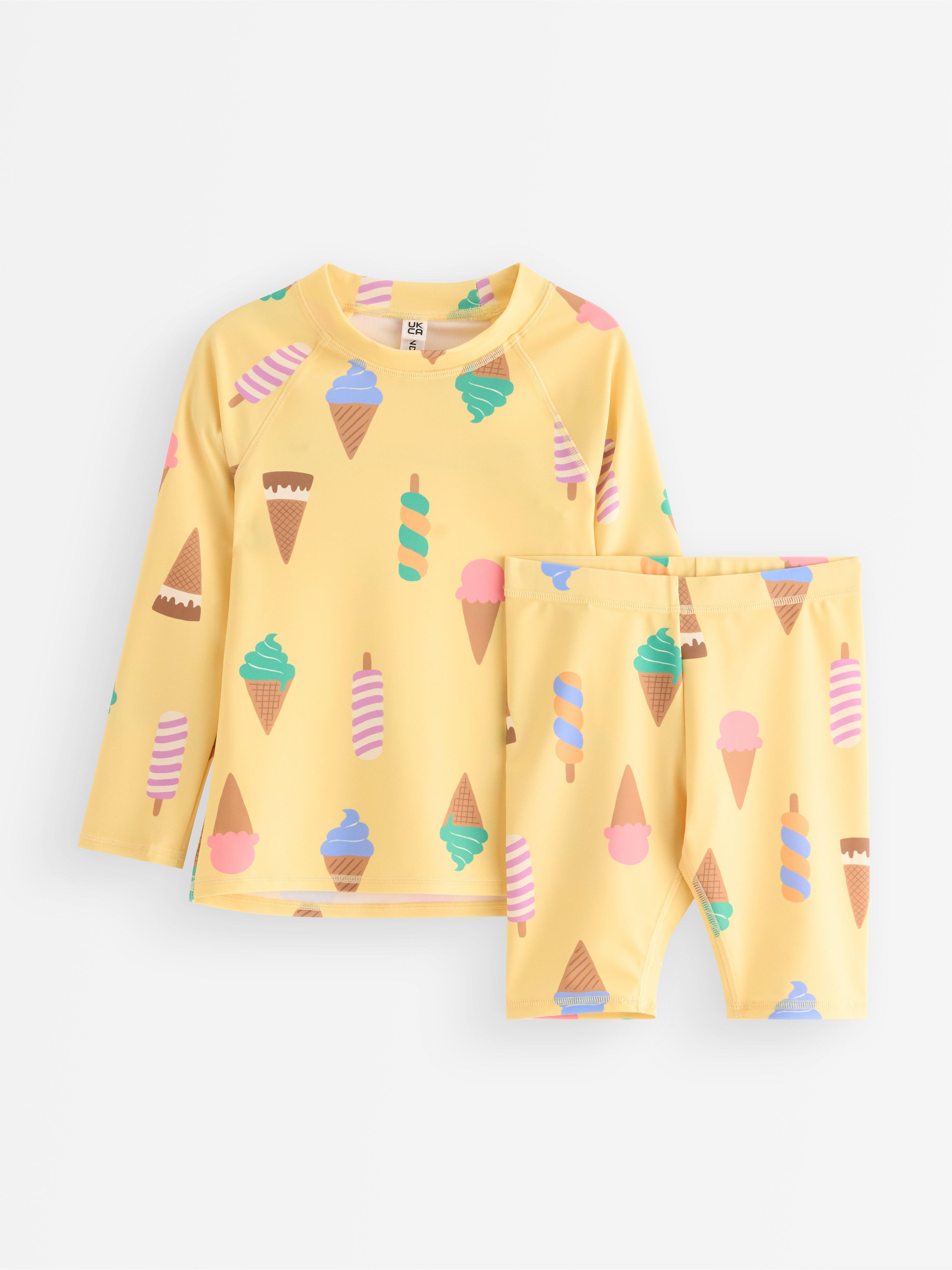 Maillot de bain avec protection UV jaune clair