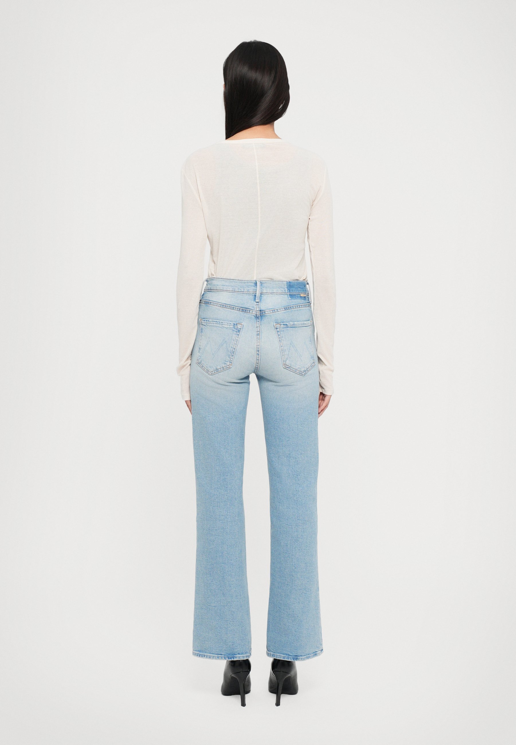 Jeans Mother THE KICK IT SUPERIOR - gamba dritta - denim azzurro