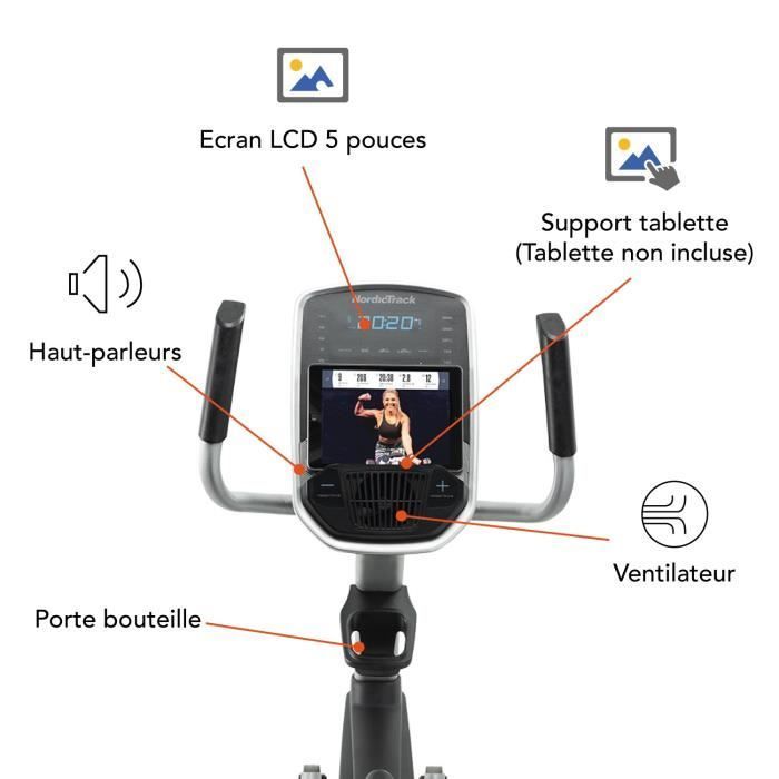 NORDICTRACK GX 4.5 Pro iFIT Connected Heimtrainer – 25 Widerstandsstufen – Schwarz
