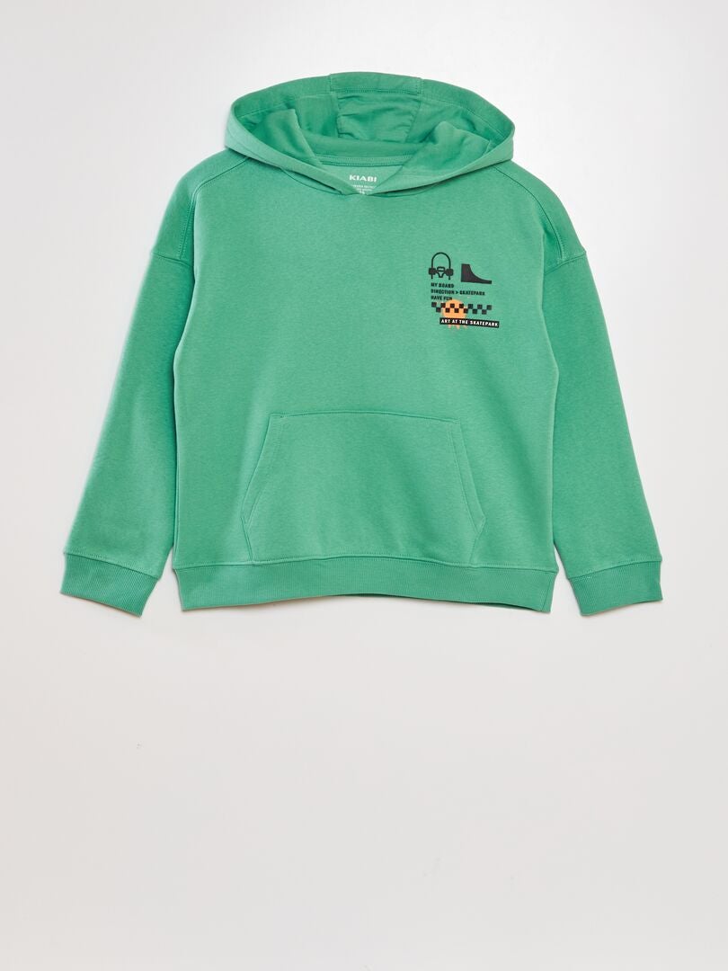 Sudadera con capucha animada - VERDE