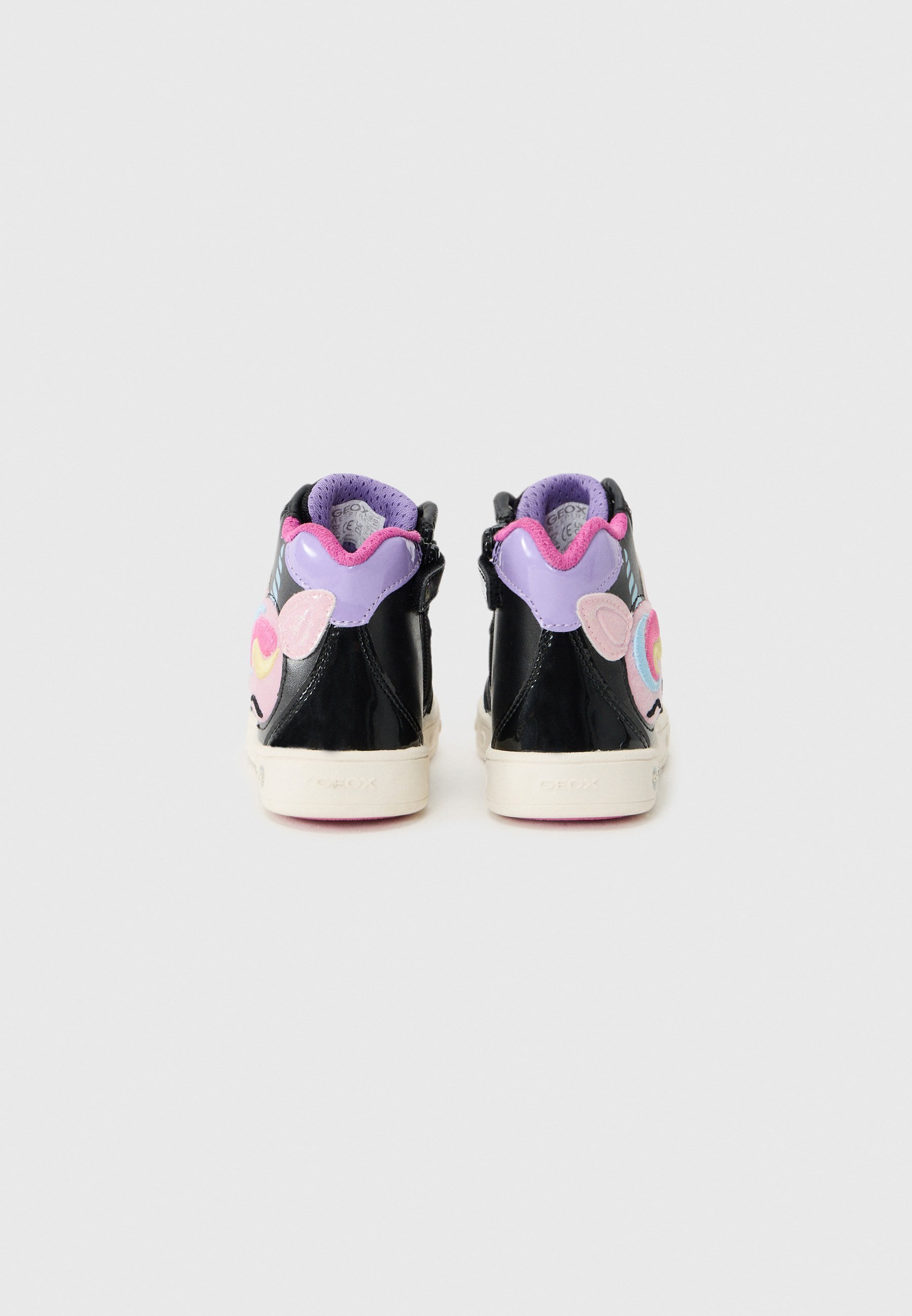 Geox J SKYLIN - Baskets montantes - noir/multicolore