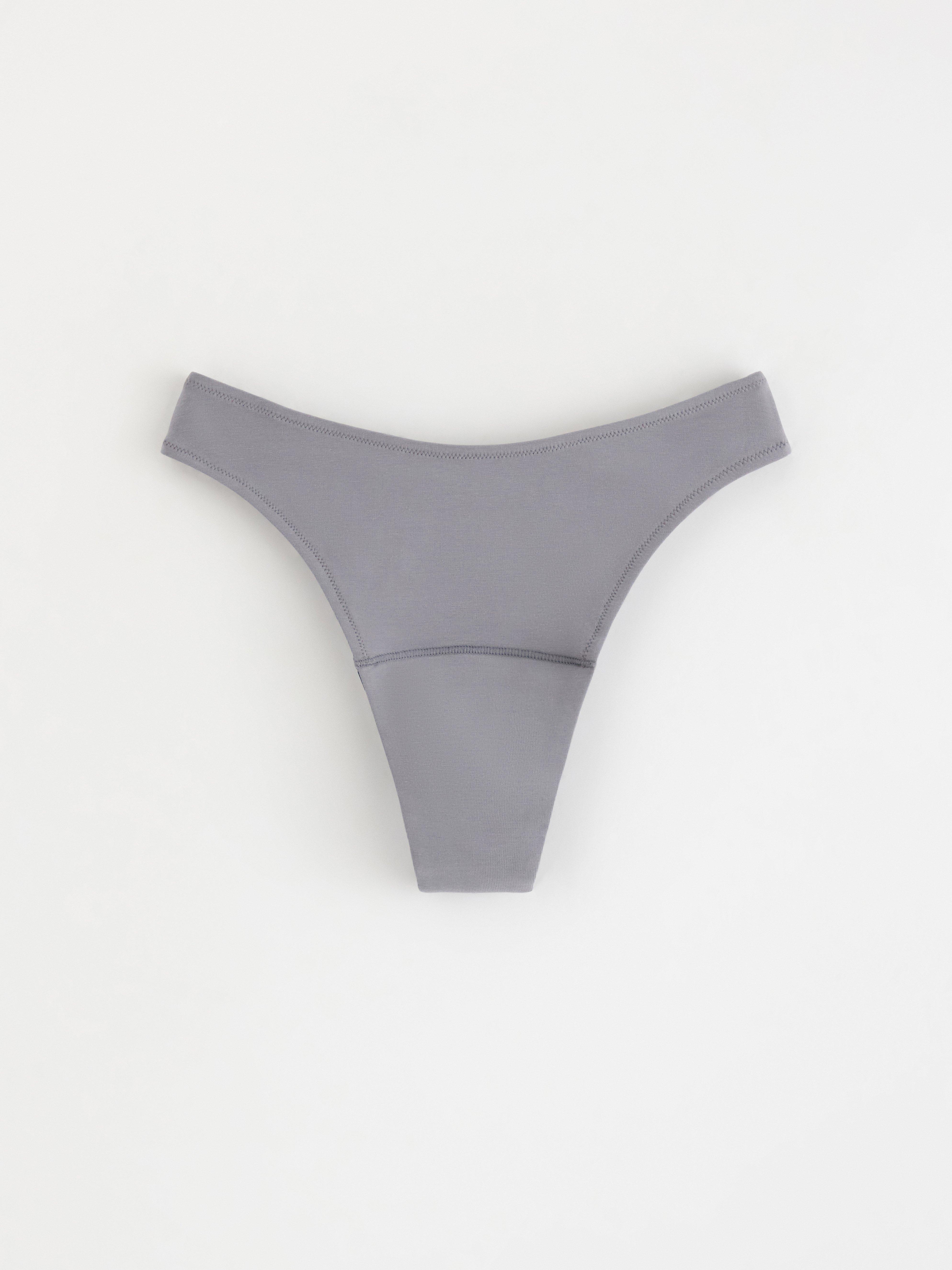Lett absorberende menstruasjonstruser – thong – Female Engineering Grey
