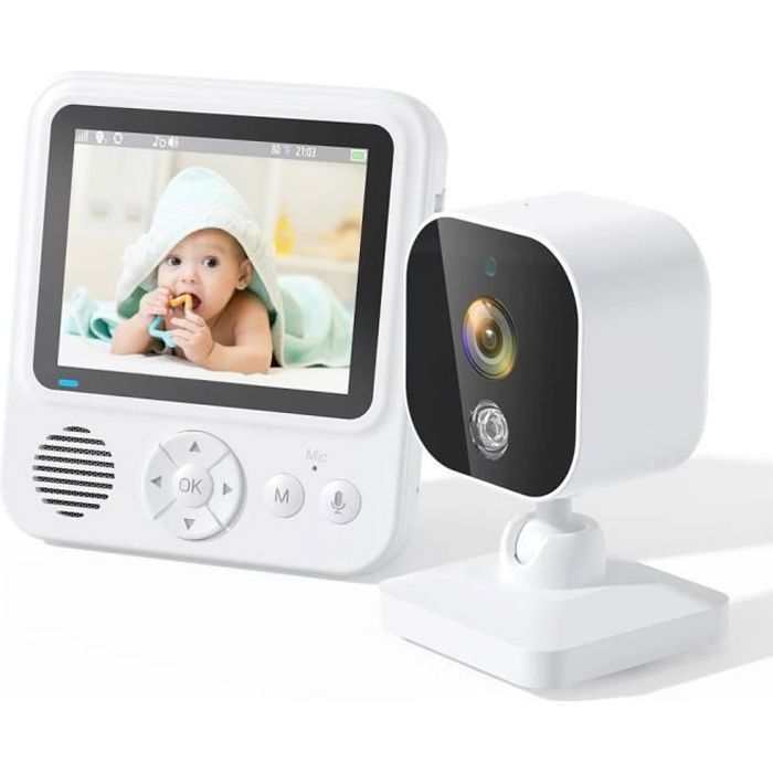 Monitor de video inalámbrico para bebés, pantalla de videovigilancia para el hogar, cámara inalámbrica para bebés de 2.4 GHz YYV