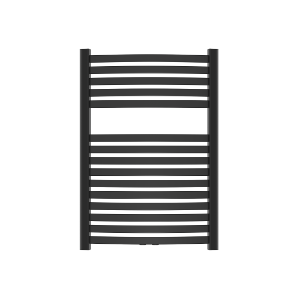 Grzejnik łazienkowy czarny 404 W 540 x 800 mm ZESTAW DUOPLEX