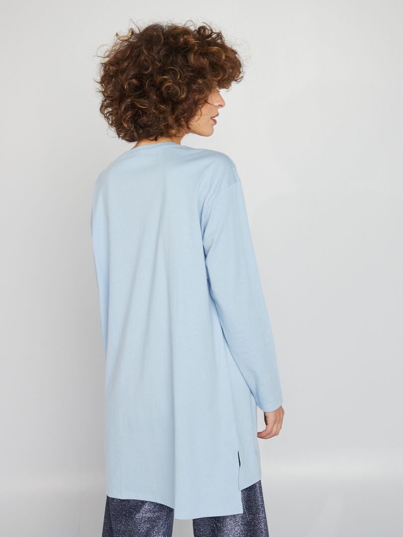 Camiseta comprida - AZUL