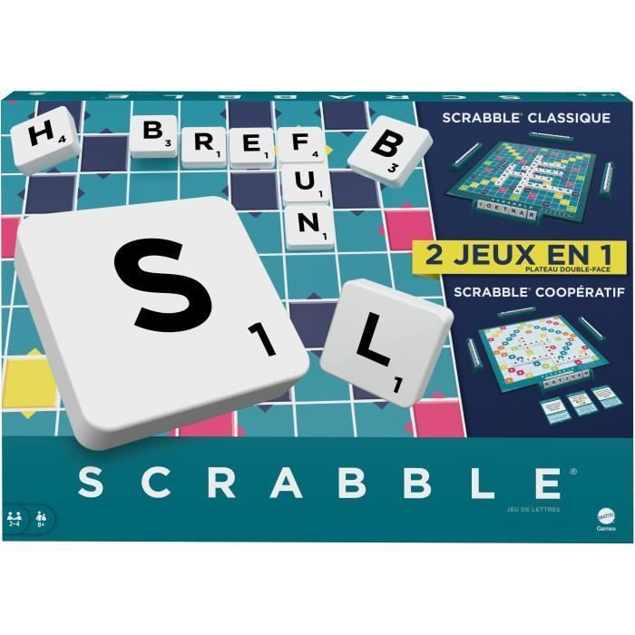 Mattel Games - Scrabble® - Classico gioco da tavolo per famiglie con 2 modalità di gioco HWD44