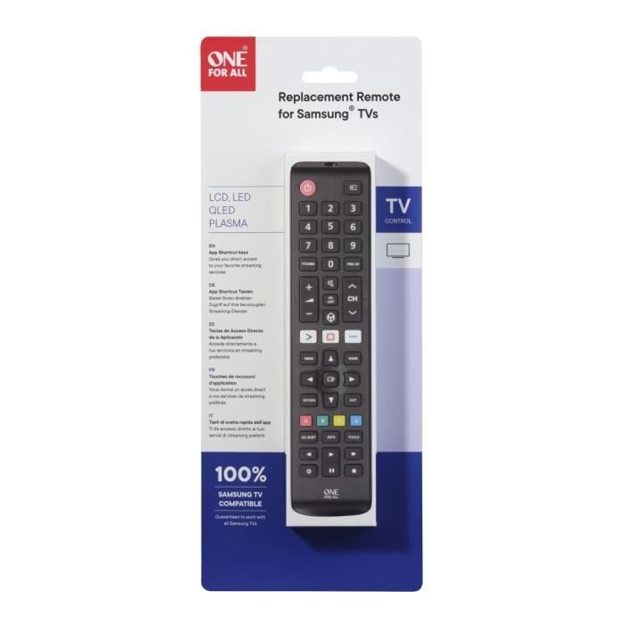 ONE FOR ALL URC4910 – Ersatzfernbedienung für Samsung-Fernseher