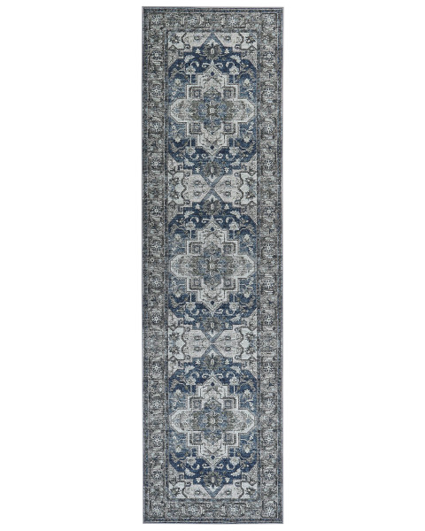 Orientalny dywan chodnikowy 80x300 cm szary