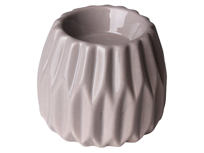 Świecznik Ontario ceramiczny szary