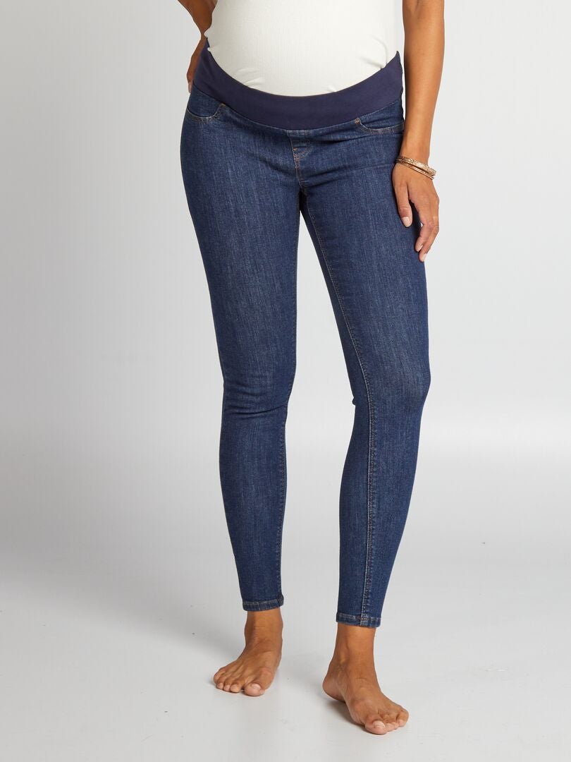 Stretch skinny jeans voor zwangere vrouwen - BLAUW