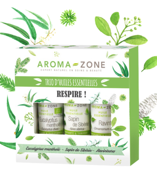 Coffret huiles essentielles Trio d'huiles essentielles - Respire !