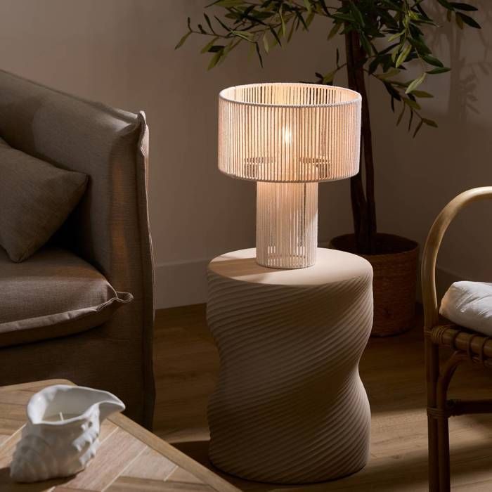 Lampe à poser Miria blanc - Atmosphera Créateur d'intérieur