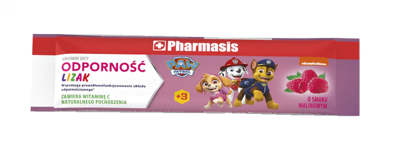Pharmasis Psi Patrol, Lizak na odporność, Smak malinowy