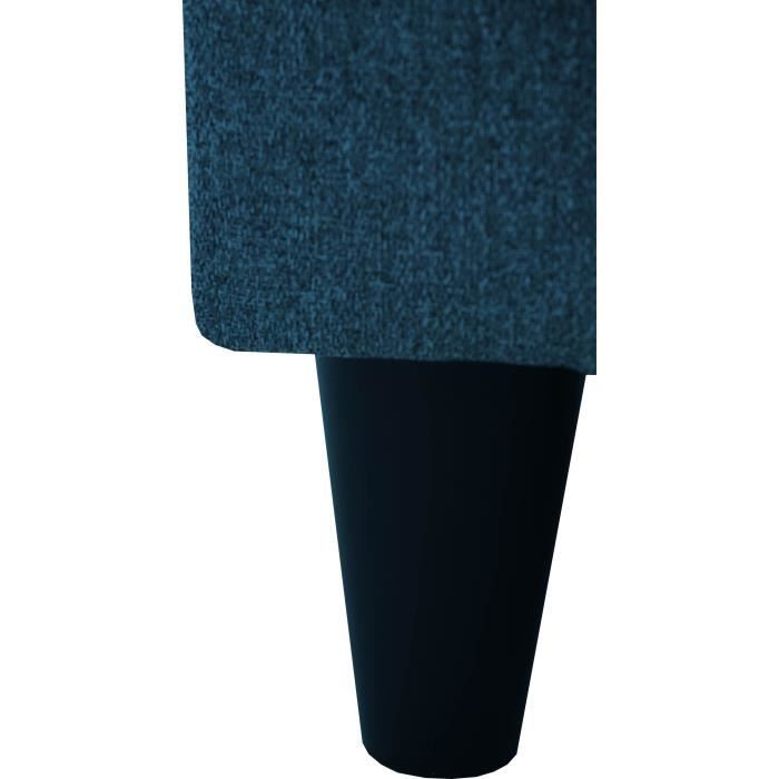 BOB 4-seater fixed corner sofa - Navy fabric - Reversible - W 197 x D 117 x H 65 cm