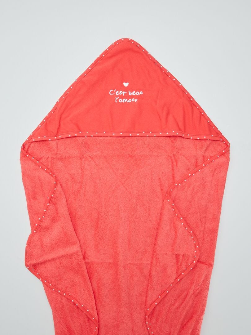 Badjas van badstof - ROOD