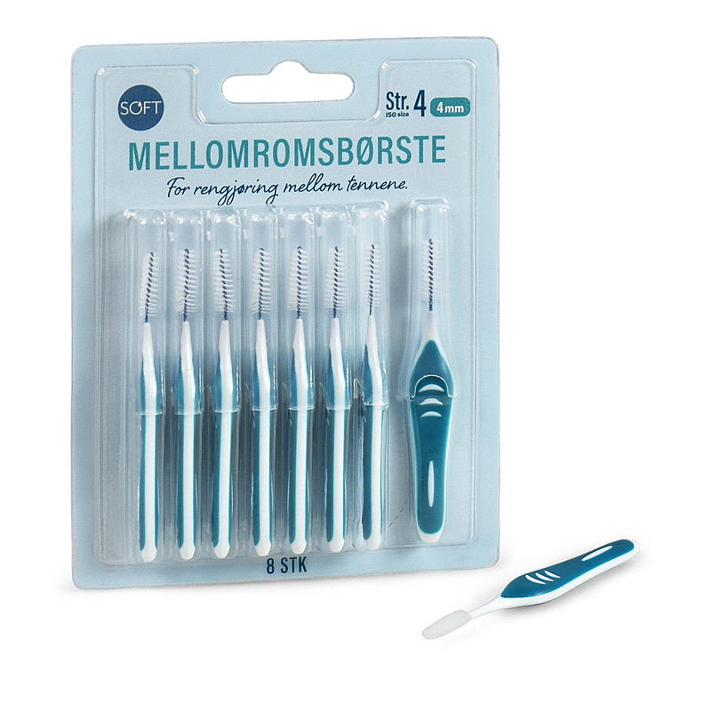 Weiche Interdentalbürsten Größe 4, 8er-Packung