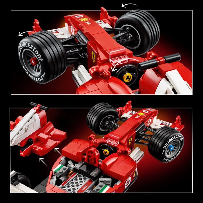 LEGO Icons 11375 Ferrari F2004 et Michael Schumacher - Maquette de Voiture F1 - Set Adulte