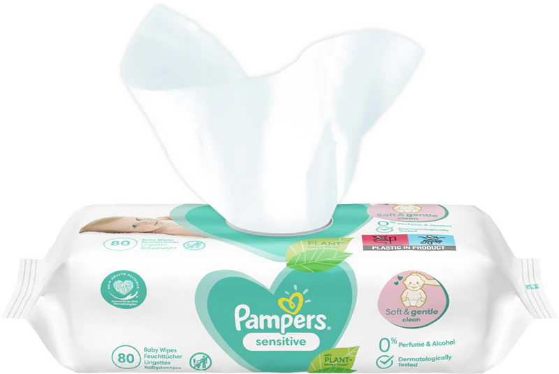 Lenços umedecidos Pampers Sensitive para pele sensível