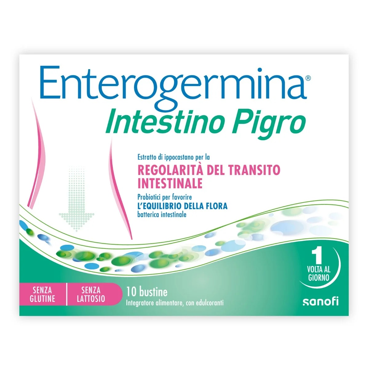 ENTEROGERMINA Enterogermina Complément alimentaire pour intestins paresseux Régularité du transit intestinal 10 sachets