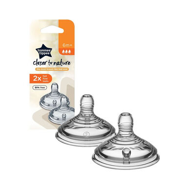 Tommee Tippee Tetinas Closer to Nature Fluxo Rápido      2 un 2 un