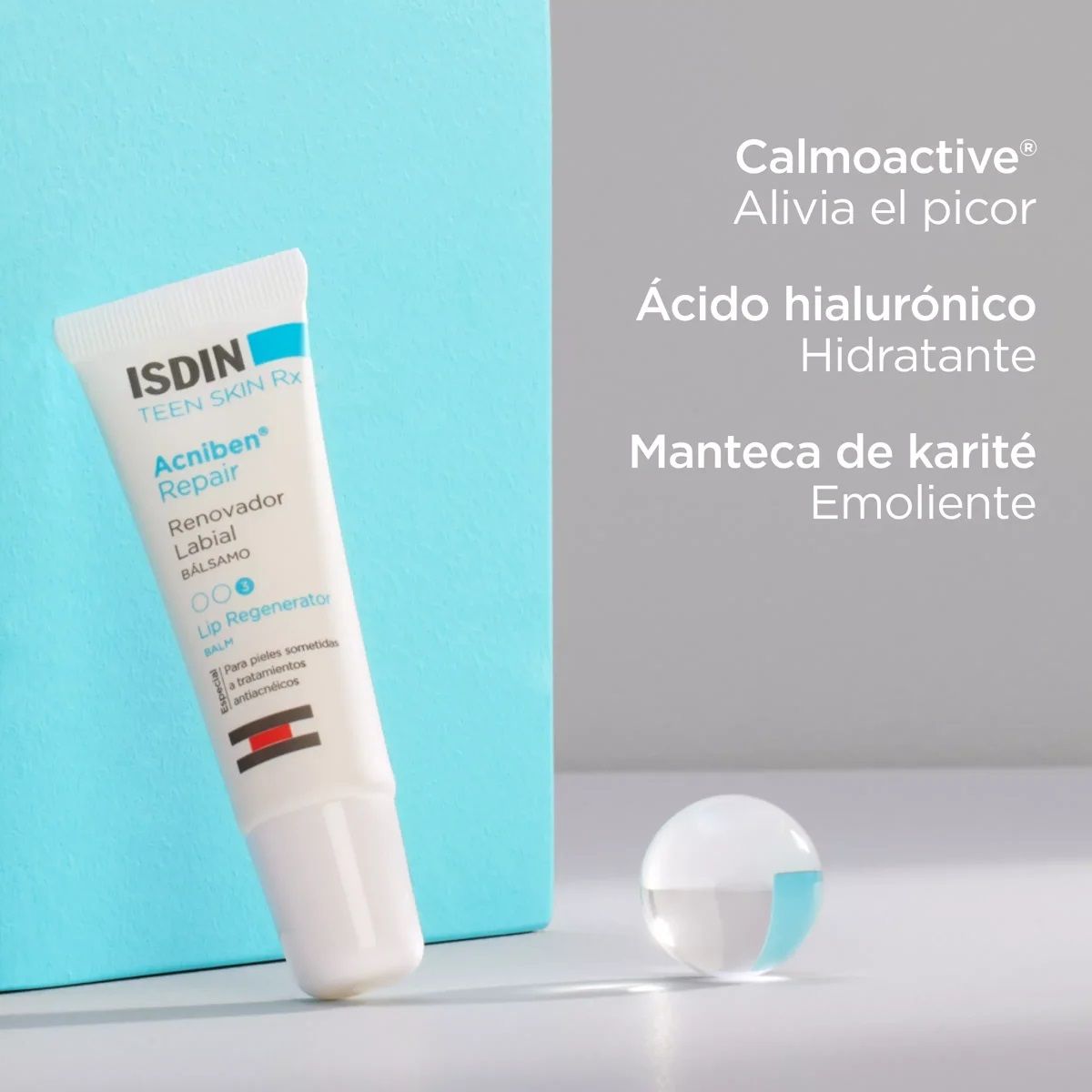„Acniben Repair RX“ lūpų atnaujinamasis balzamas Vaistinės lūpų priežiūra