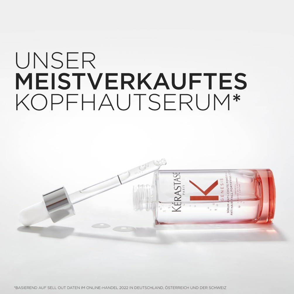 Kérastase Genesis Sérum Anti-Chute Fortifiant, Stärkende Haarkur für feines und brüchiges Haar, Gegen Haarausfall und Haarbruch