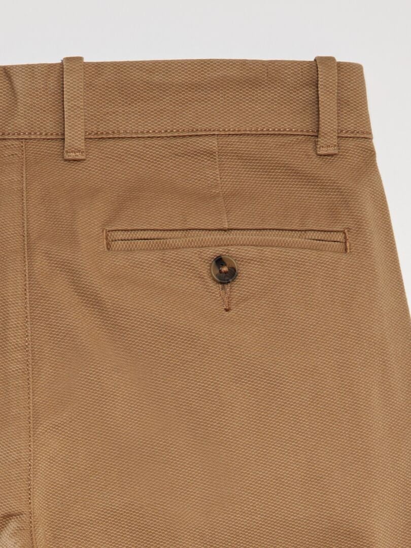 Calça chino de sarja - BEGE