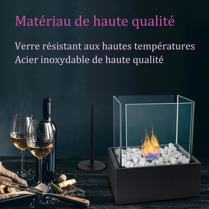 Chimenea de mesa de bioetanol LZQ - Estilo 4 - Para uso interior y exterior