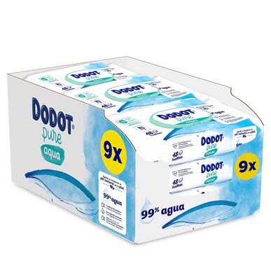 Dodot Baby Aqua Pure 0% plastične maramice, pakiranje, 9 x 48 komada.