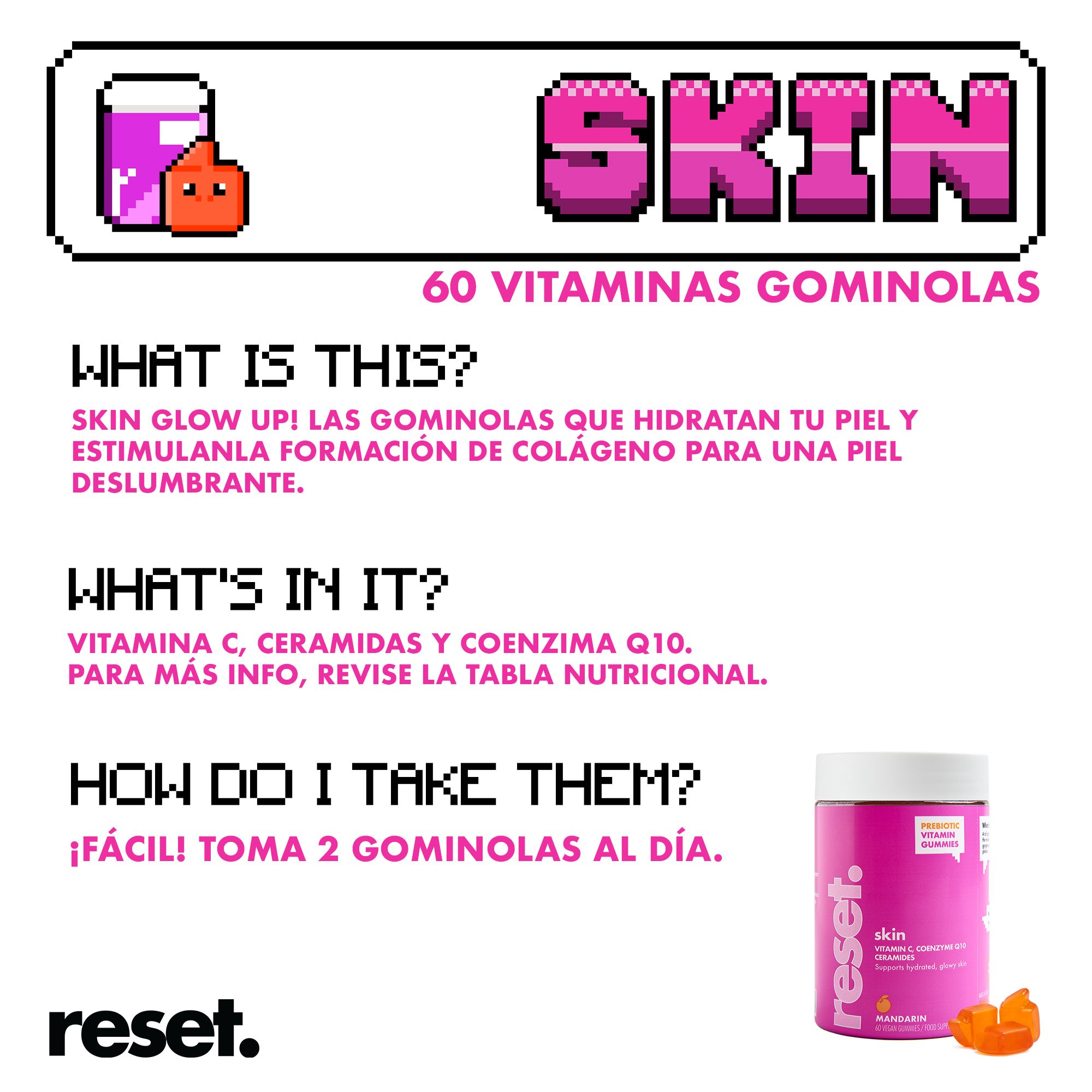 Guminukai odos vitaminams odos priežiūrai Vitaminai ir mineralai