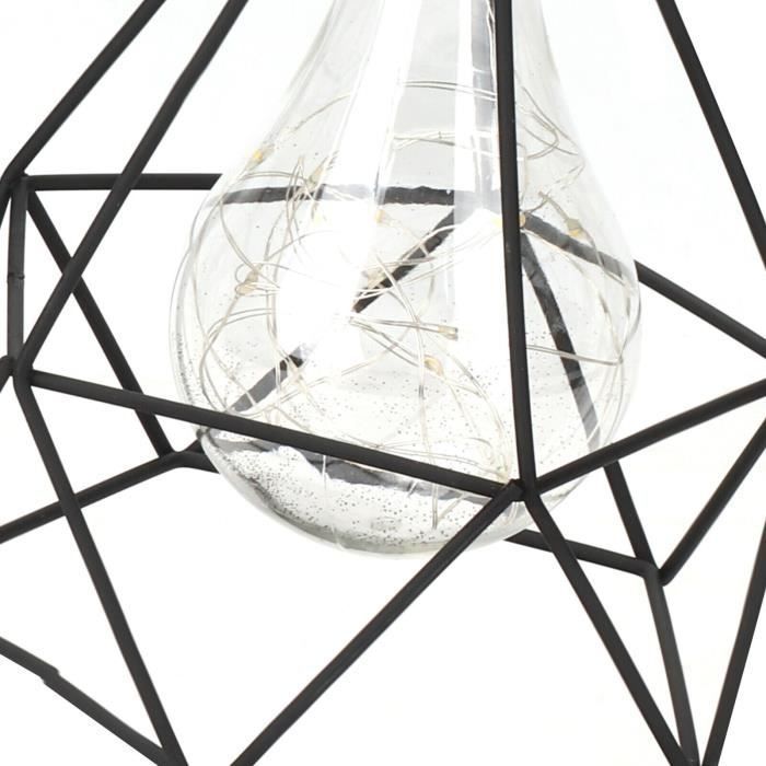 Pöytävalaisin, Yöpöytävalaisin, Retro Musta Geometrinen Teollinen LED Vintage -viivavalaisin, Elegantti Lahja, Kodinsisustus