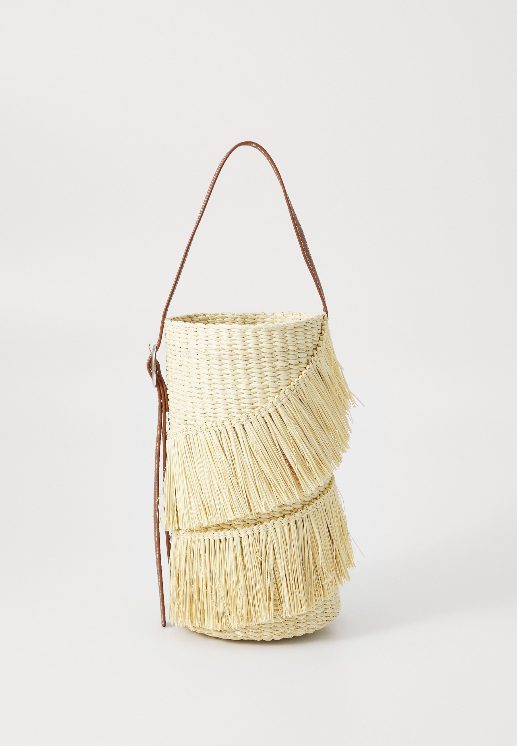 Sensi Studio MAXI FRAYED BUCKET - Handtas - naturel/camel