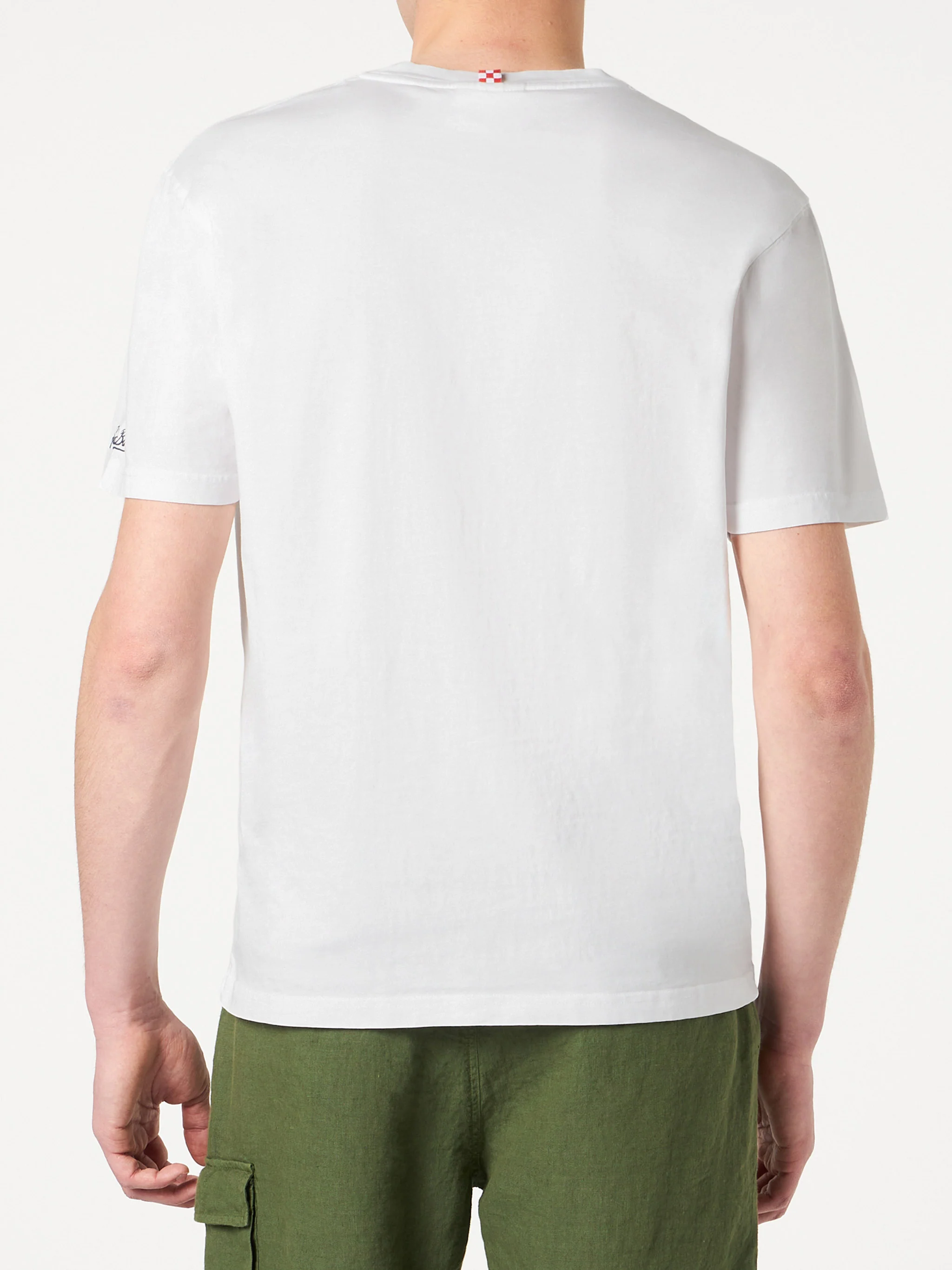 Katoenen heren-T-shirt met Vespa St. Tropez-print | SPECIFIC EDITION