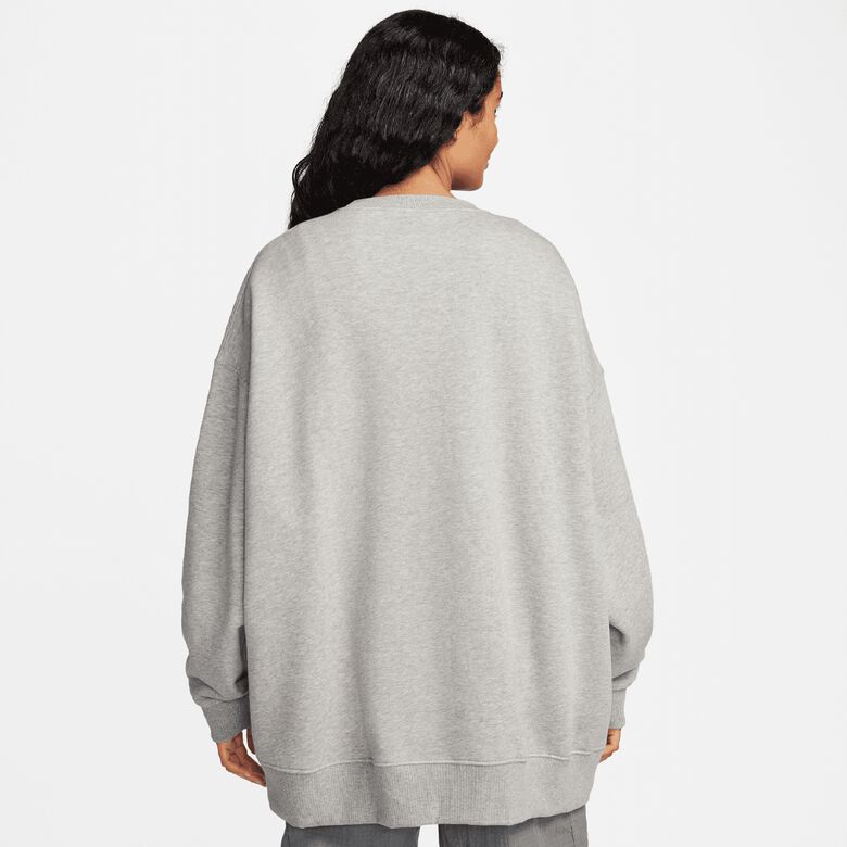 Sportieve fleece trui met ronde hals in varsity-stijl