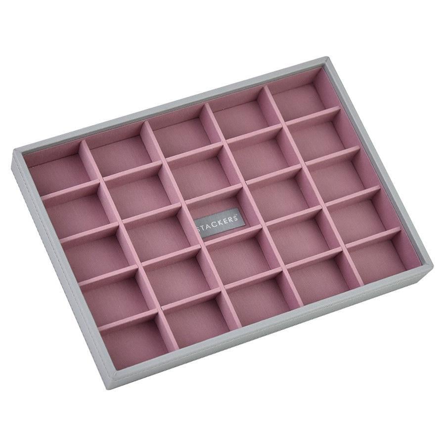 Ensemble d'accessoires de mode Stackers gris et rose antique à pois, classique 25 pièces - 1 pièce