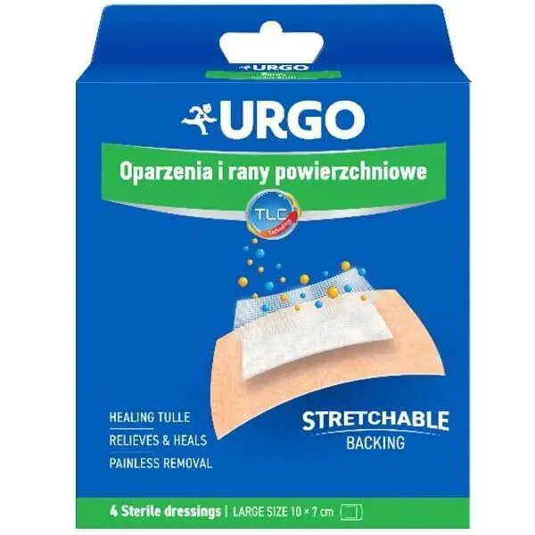 Urgo, Oparzenia i rany powierzchniowe, Plastry opatrunkowe, 7x10cm