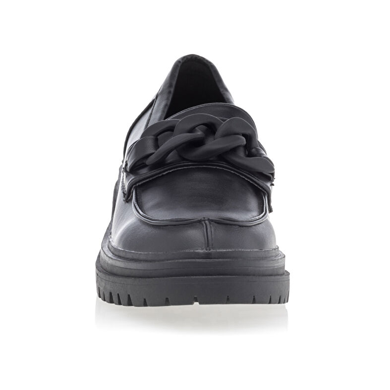 Mocasines/zapatos náuticos negros para mujer