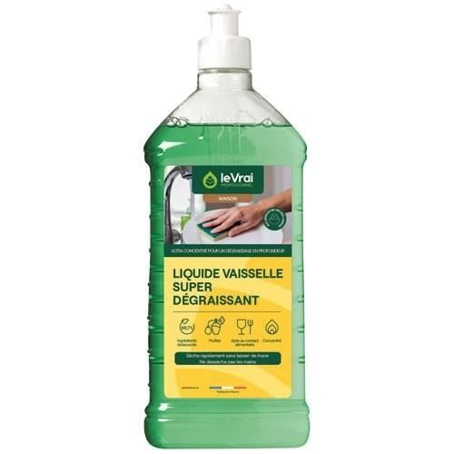 Detergente líquido súper desengrasante para lavavajillas - THE REAL PRO HOME - Botella - 1L - Aroma afrutado