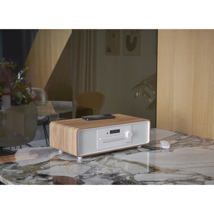 Sistema micro Hi-Fi Bluetooth - THOMSON - Bianco e nero - Radio FM/CD/MP3/USB, 60W, equalizzatore