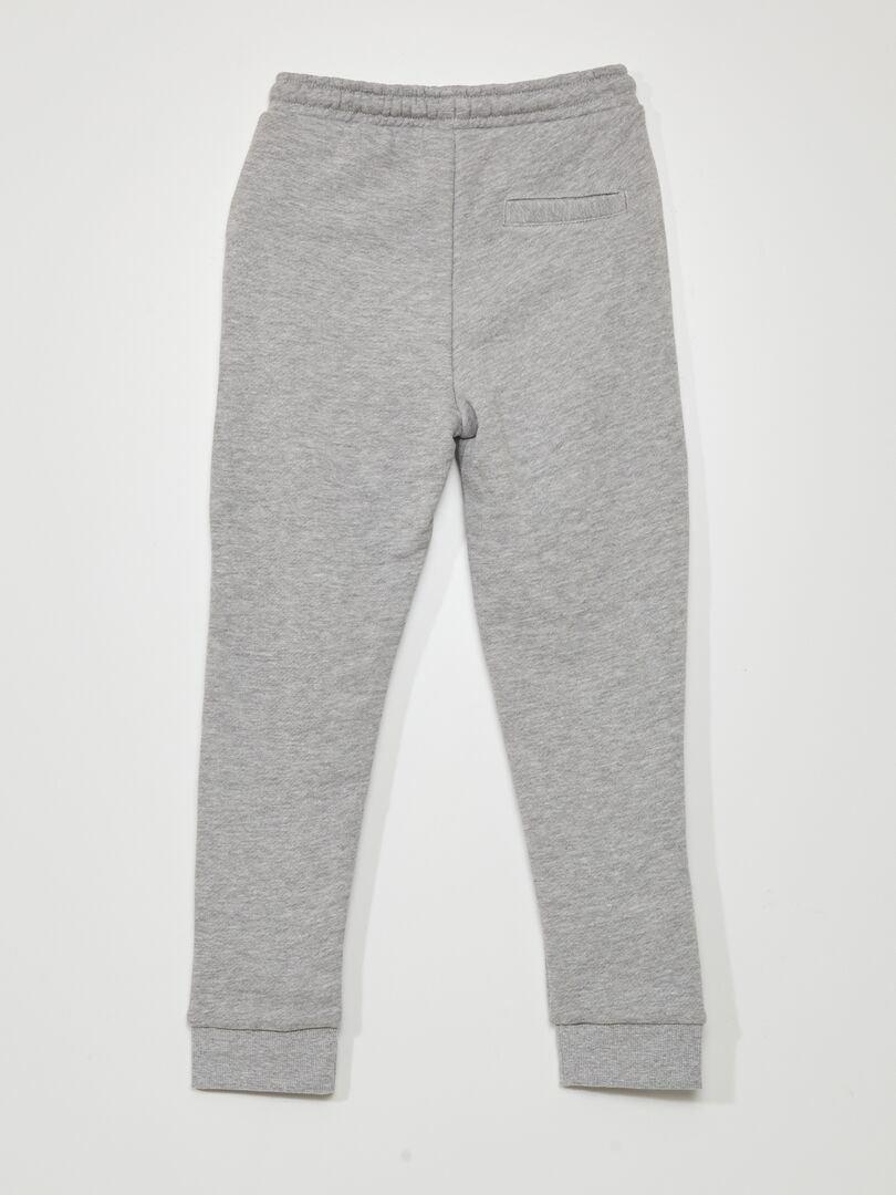 Joggingbroek van French Terry met stiksels - GRIJS