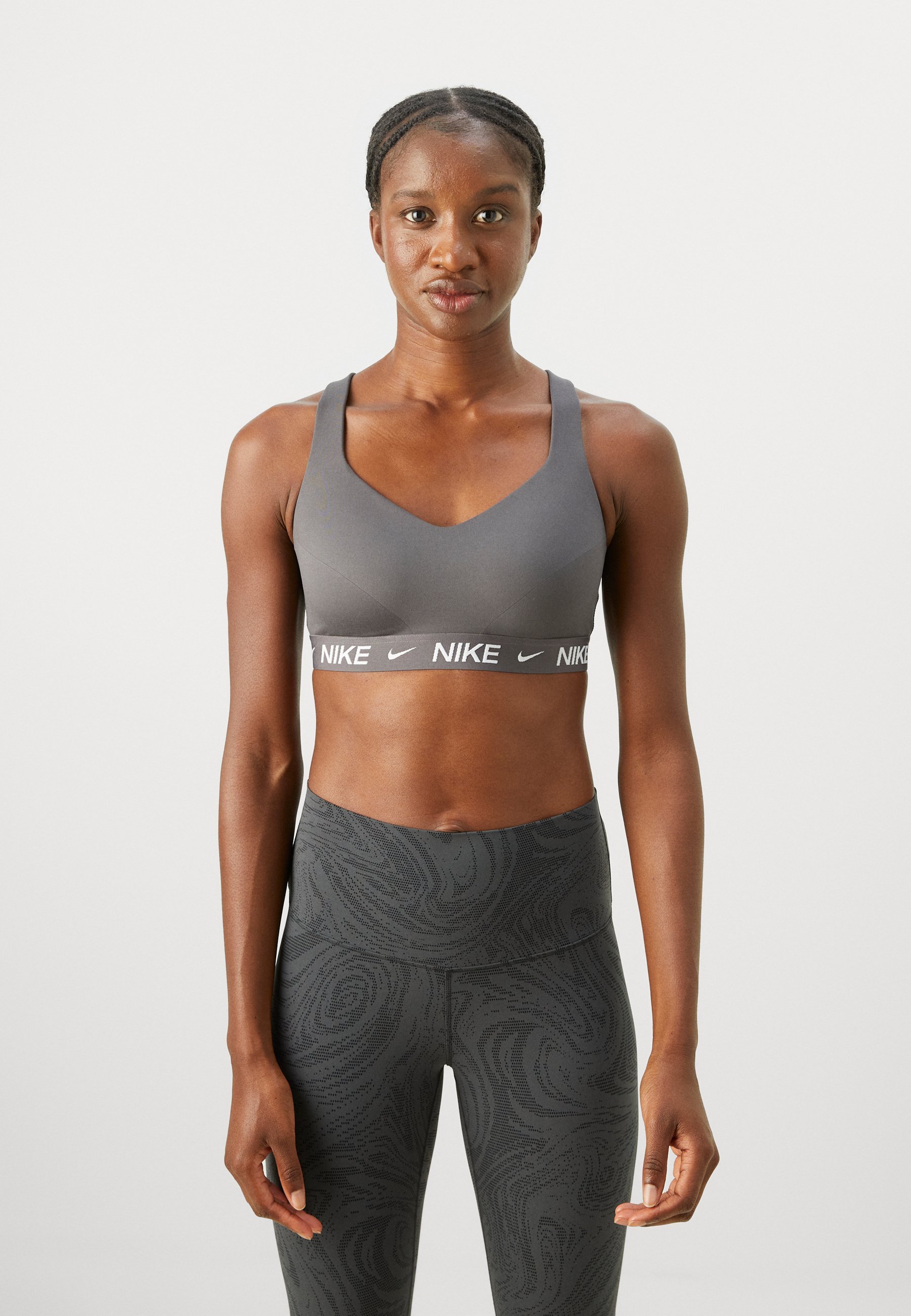Nike Performance INDY BRA - Sutien sport cu susținere ridicată - gri intens