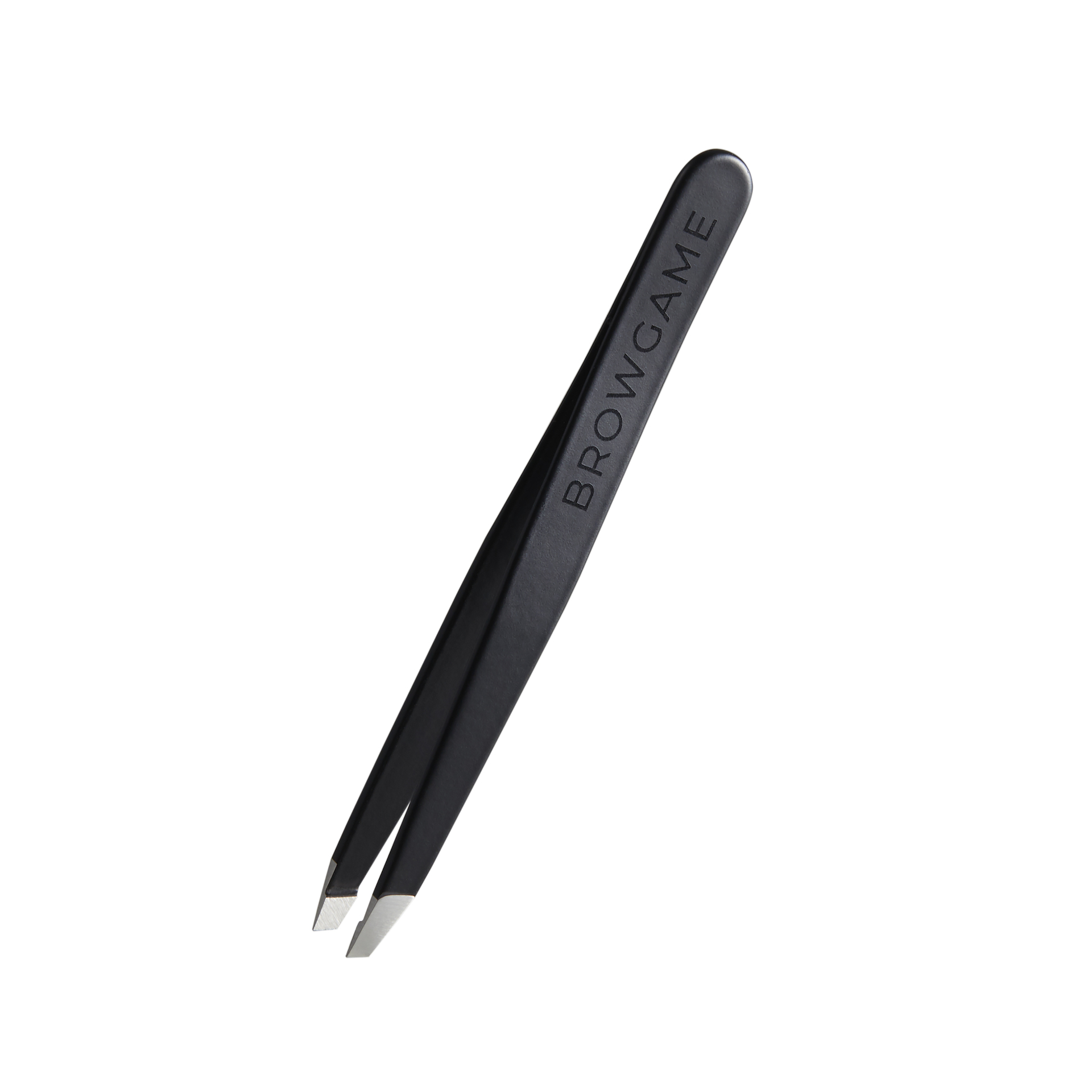 Signature Tweezer Slanted Soft Touch Black - Browgame
