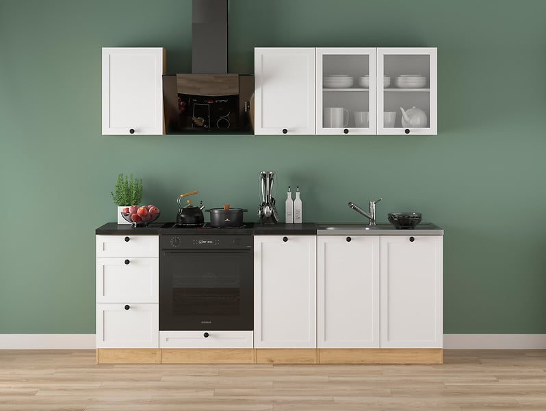 Komplet kuchenny Junona Line 220 cm biały
