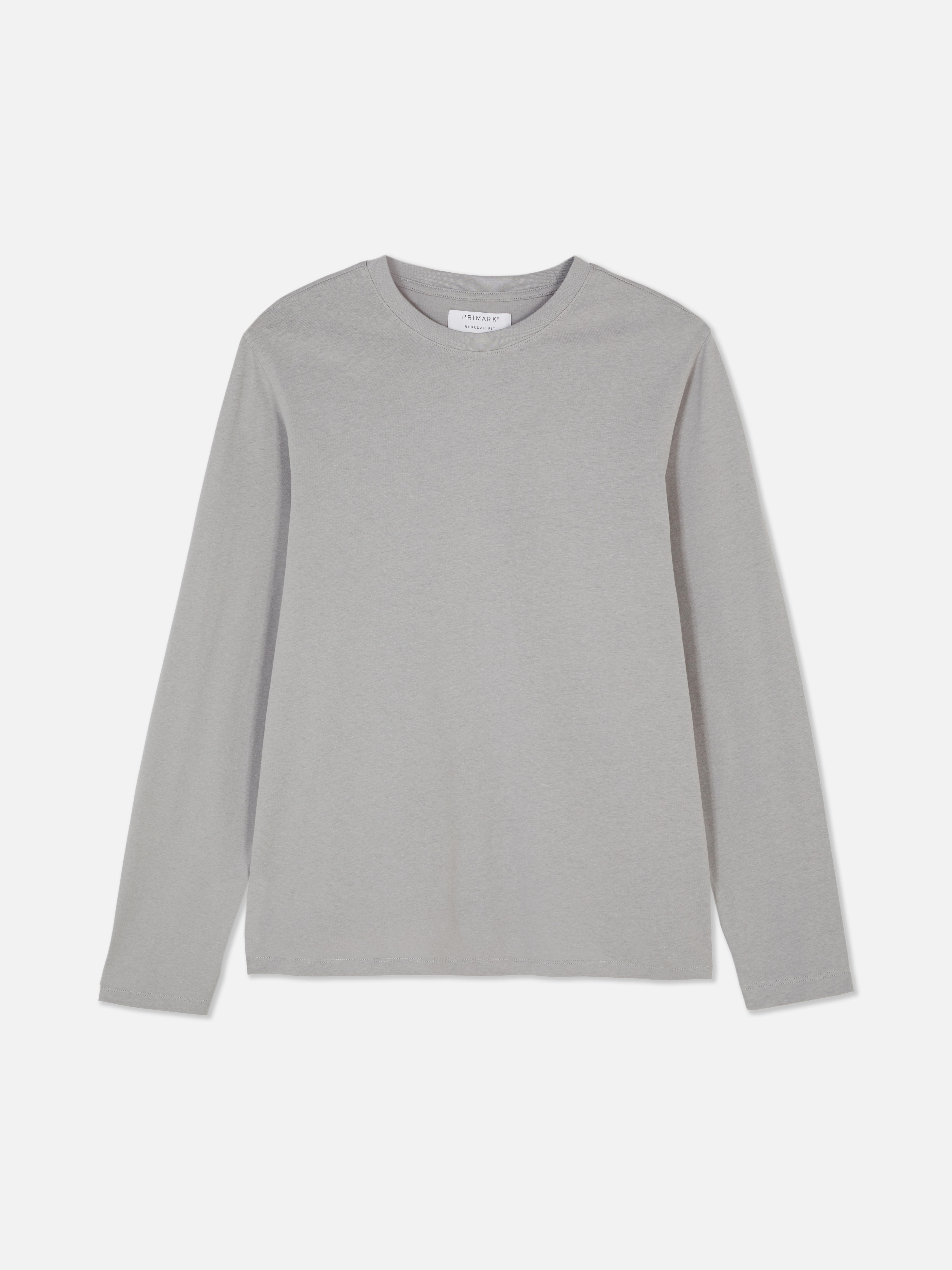 T-shirt a maniche lunghe in cotone Una T-shirt a maniche lunghe con scollo rotondo realizzata in jersey di cotone