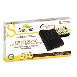 SARCHIO Sarchio rijstbladsnacks met extra pure chocolade, glutenvrij, 75 g