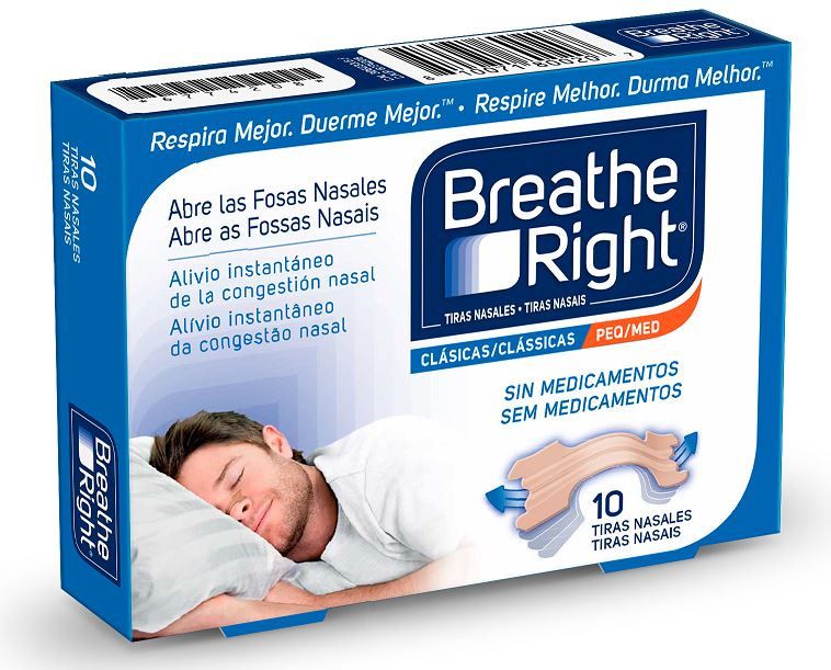 Komplet prve pomoči Breathe Right Classic Nosni trakovi Majhni - Srednji